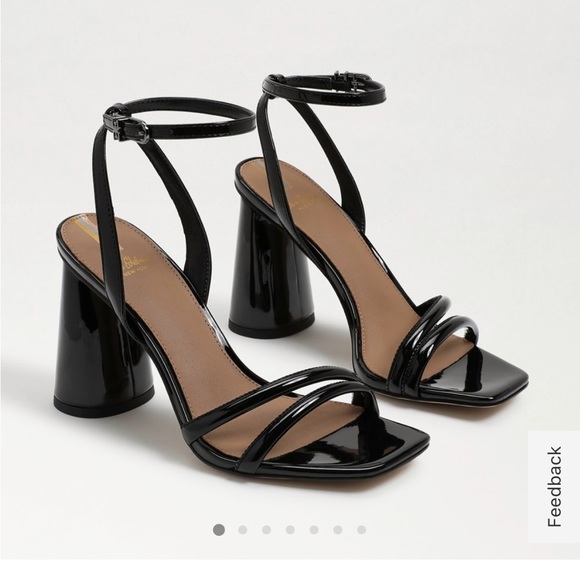 Worn once Sam Edelman Kia Block Sandal Heel (3.5 inch heel) black - Picture 1 of 5
